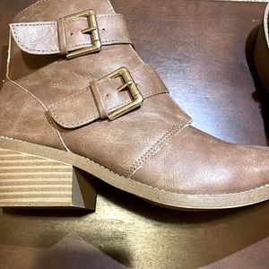 Brown ankle high boots